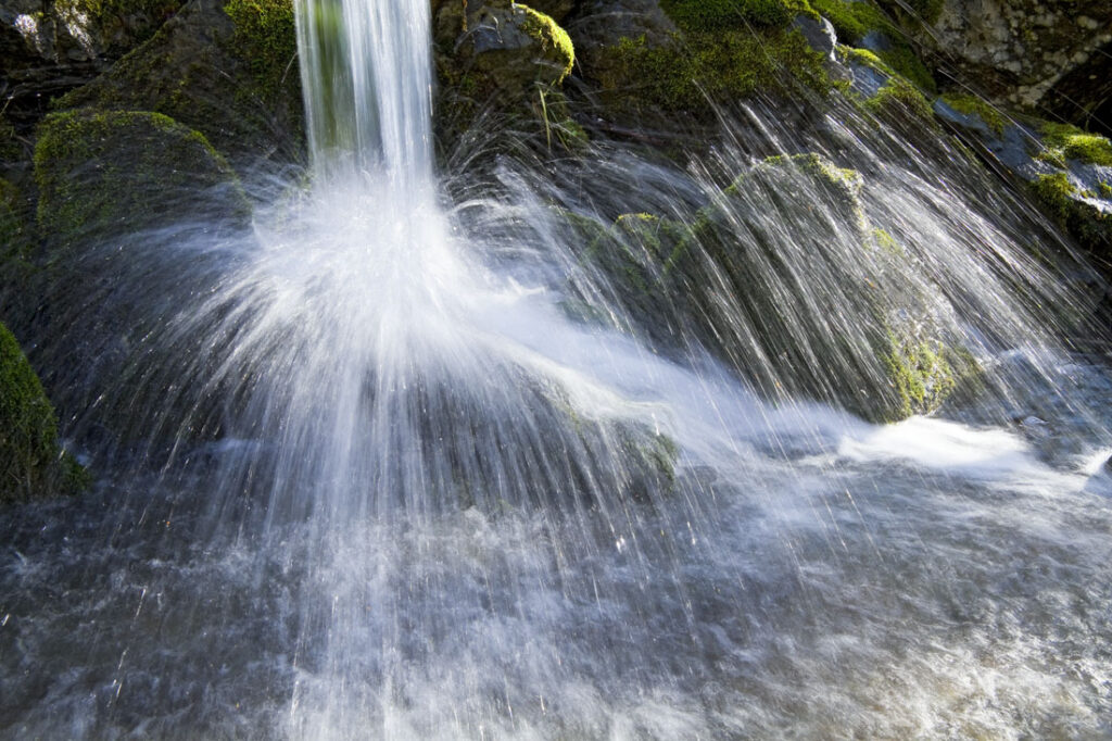 Waterfall Splashing on the Rocks